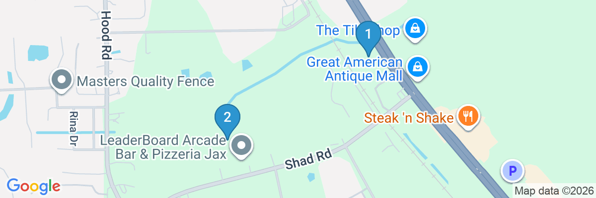 Map showing facility locations