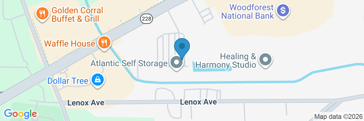 Map showing facility locations
