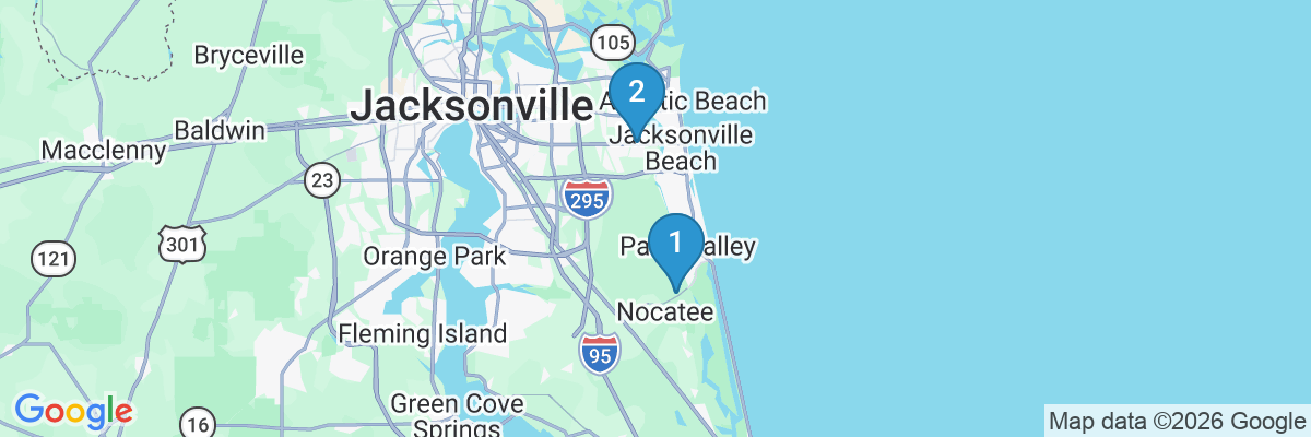 Map showing facility locations