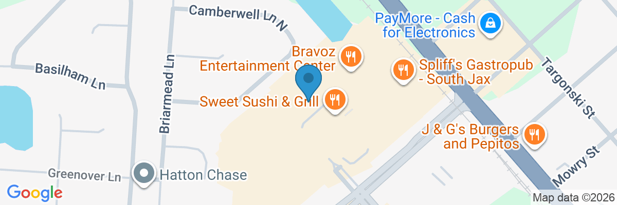 Map showing facility locations
