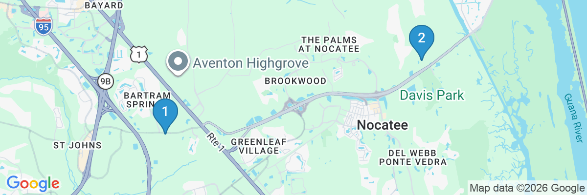Map showing facility locations