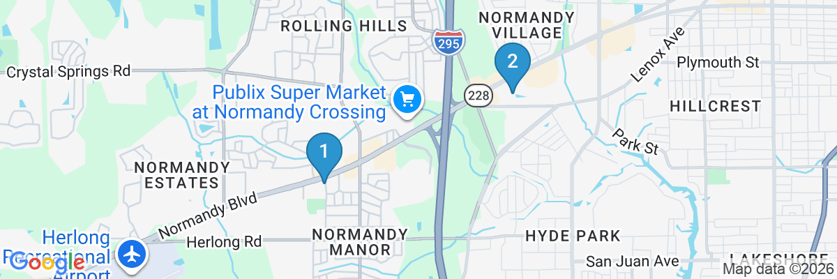 Map showing facility locations