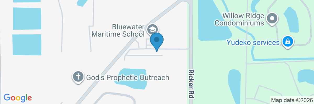 Map showing facility locations
