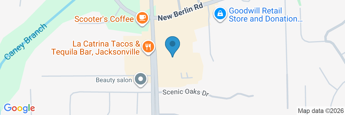 Map showing facility locations
