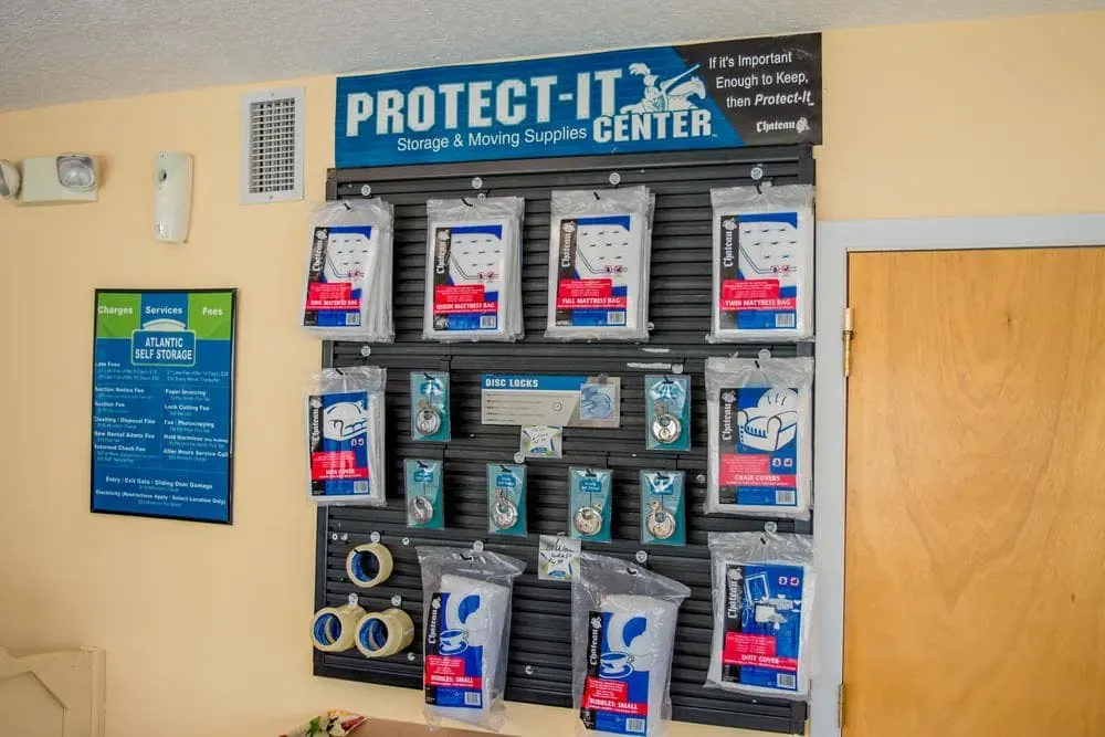 Protection Supplies at Atlantic Self Storage, in Callahan