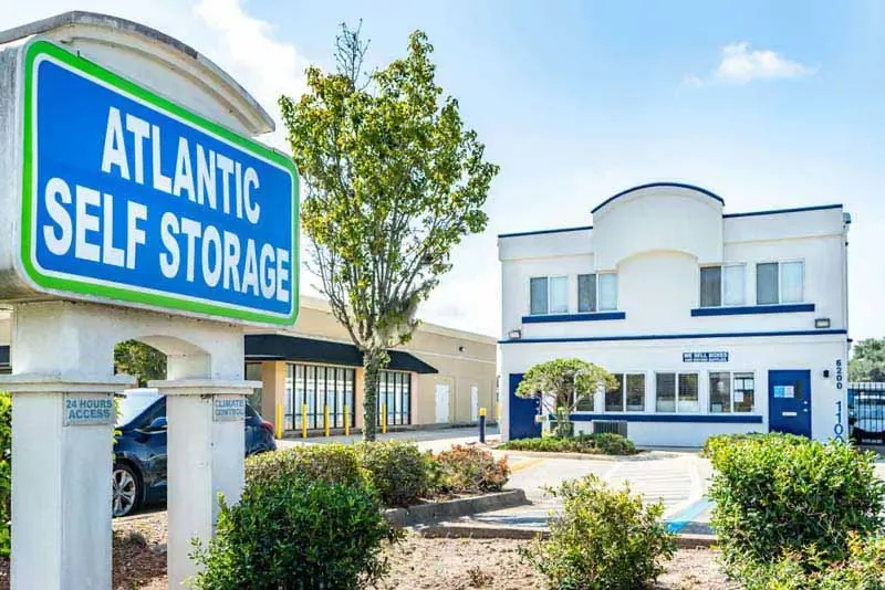 Office exterior and location sign at Ft. Caroline Self Storage