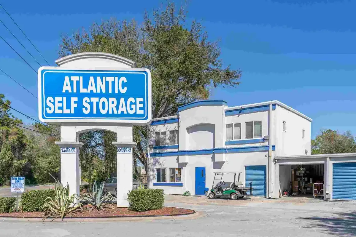 Exterior of Atlantic Self Storage Ricker facility.