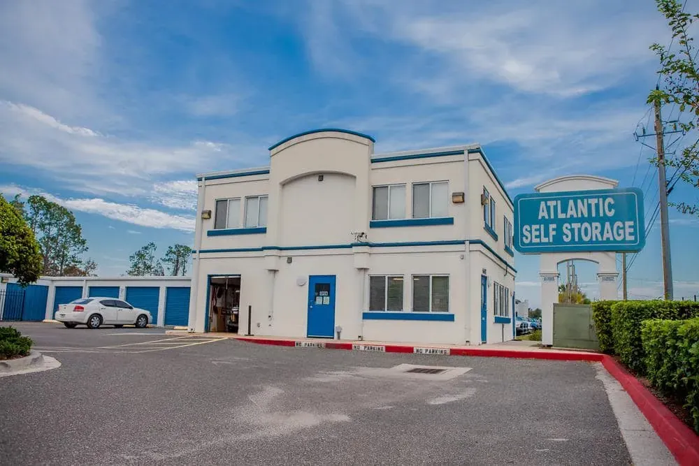 Front entrance and parking space at SR 200 Atlantic Self Storage
